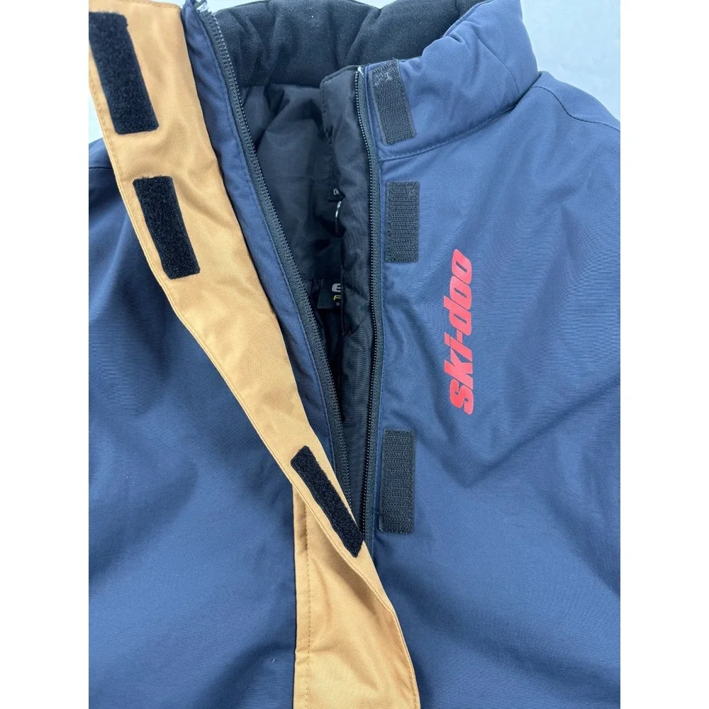 Ski-Doo Vasa jacket Women's Medium Dark Gray Tan Long Sleeve‎ Full Zip Outdoor